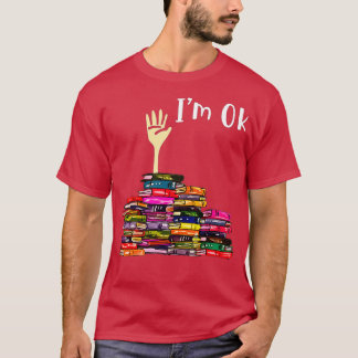 Leerboeken Librarische lezer Nerd Ik ben oké leraa T-shirt