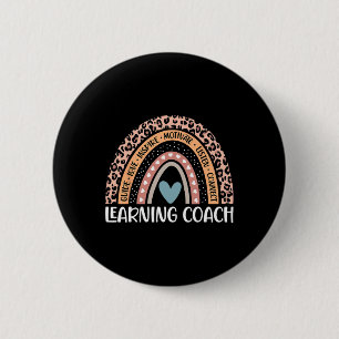 Leercoach 100ste dag van de school leerkracht ronde button 5,7 cm