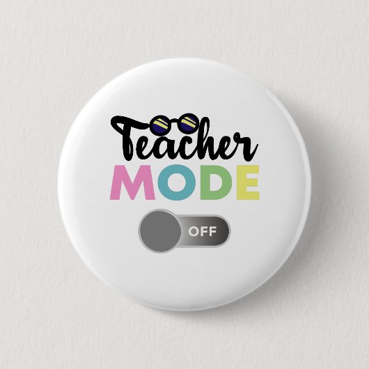 Leerermodus uit grappigheid Afgelopen dag schoolja Ronde Button 5,7 Cm (Voorkant)