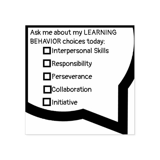 Leergedrag van leerlingen rubberstempel (Afrduk)