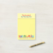 Leerkleuterschool: potlood geel post-it® notes (Op bureau)