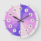Leerklok - Verkooptijd - Amethyst-schaduwen Grote Klok (Voorkant)