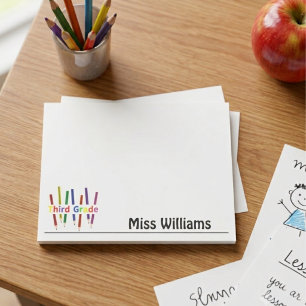 Leerkracht derde klas  post-it® notes