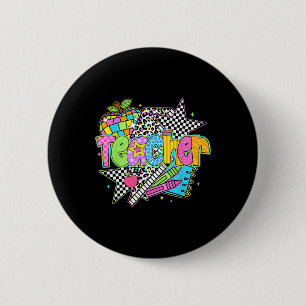 Leerkracht Leven Inspirerend Terug naar School Doc Ronde Button 5,7 Cm