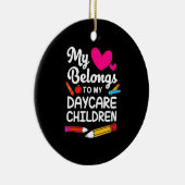 Leerkracht Mijn hart behoort tot kinderen Keramisch Ornament (Rechts)