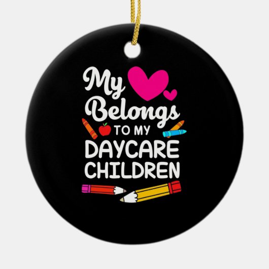 Leerkracht Mijn hart behoort tot kinderen Keramisch Ornament (Voorkant)