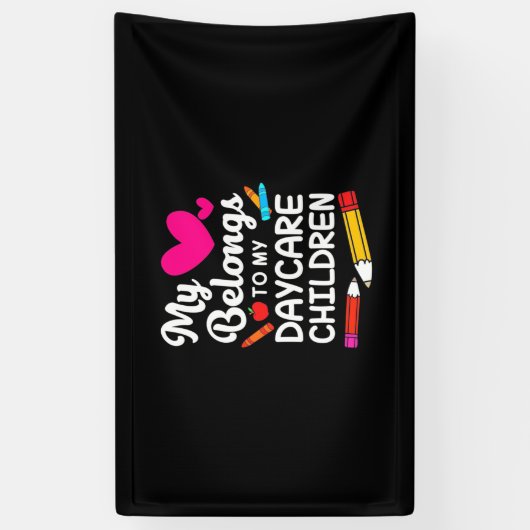 Leerkracht Mijn hart behoort tot kinderen Spandoek (Verticaal)