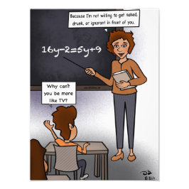 Leerkrachten als tv-sterren foto afdruk