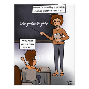 Leerkrachten als tv-sterren foto afdruk