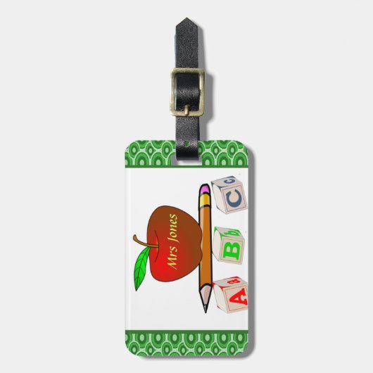 Leerkrachten Bagagelabel (Voorkant verticaal)