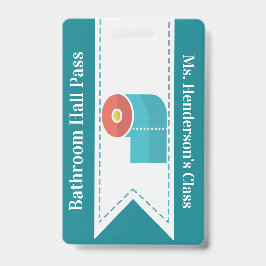 Leerkrachten Bathroom Hall Pass Badge