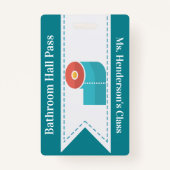 Leerkrachten Bathroom Hall Pass Badge (Achterkant)