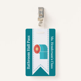 Leerkrachten Bathroom Hall Pass Badge