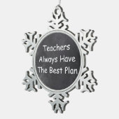 Leerkrachten beste plan-bord ontwerp-cadeauidee tin sneeuwvlok ornament (Rechts)