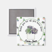 Leerkrachten cadeau bedankt magneet (Voorkant / Achterkant)