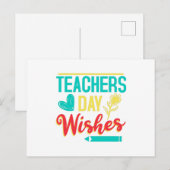 Leerkrachten dag wil briefkaart (Voorkant / Achterkant)