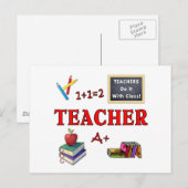 Leerkrachten doen het met klasse briefkaart (Voorkant / Achterkant)