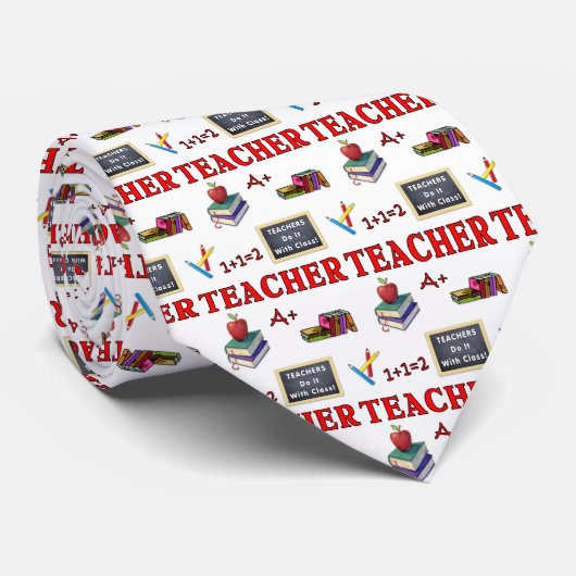 Leerkrachten doen het met Stropdas met cadeau (Opgerold)