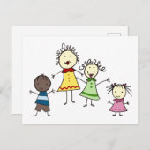 Leerkrachten en Kinderen Briefkaart (Voorkant / Achterkant)