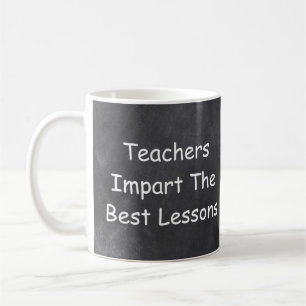 Leerkrachten geven les aan Chalkboard Gift Idee Koffiemok
