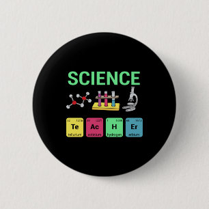 Leerkrachten Gift Science Teacher Definition Ronde Button 5,7 Cm
