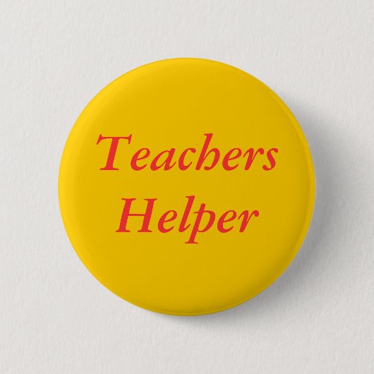 Leerkrachten Helper Ronde Button 5,7 Cm (Voorkant)