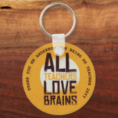 LEERKRACHTEN HOUDEN VAN BRAINS-GEpersonaliseerde c Sleutelhanger (Voorkant)