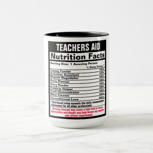 Leerkrachten Hulp Funny Gift Mok (Midden)