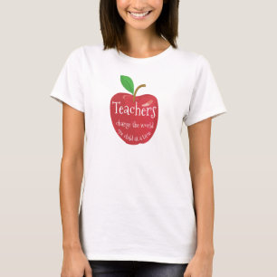 Leerkrachten inspirerend, enkele rode appel t-shirt