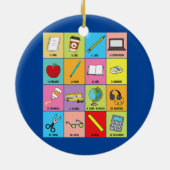 Leerkrachten Kaarten Spaans leraar Bilingual Educa Keramisch Ornament (Achterkant)