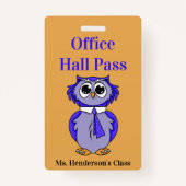 Leerkrachten Kantoor Hall Pass Badge (Voorkant)