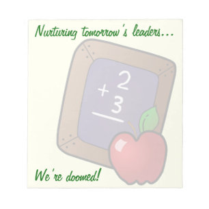 Leerkrachten kennen de waarheid over de toekomst v notitieblok