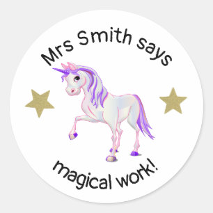Leerkrachten magisch werk! ronde sticker