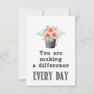 Leerkrachten maken een verschil bedankkaart