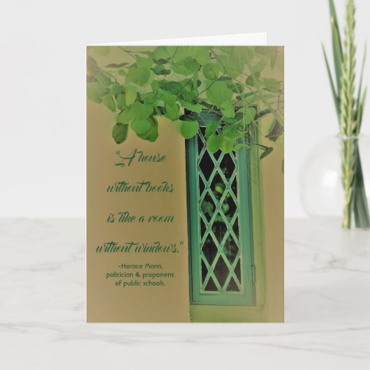 Leerkrachten of Librarian Window Retirement Kaart (Voorkant)