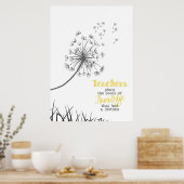 Leerkrachten Planten het kenniszaad Poster (Keuken)