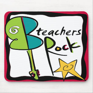 Leerkrachten Rock Mousepad Muismat