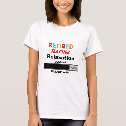 Leerkrachten T-Shirt in ruste Relaxatie (Voorkant)