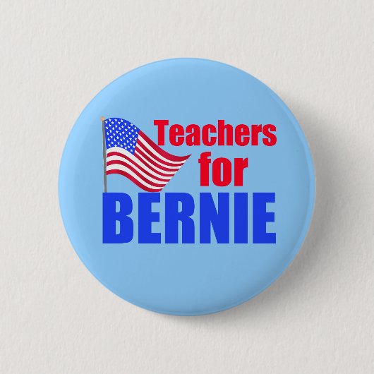 Leerkrachten van Bernie Sanders Ronde Button 5,7 Cm (Voorkant)