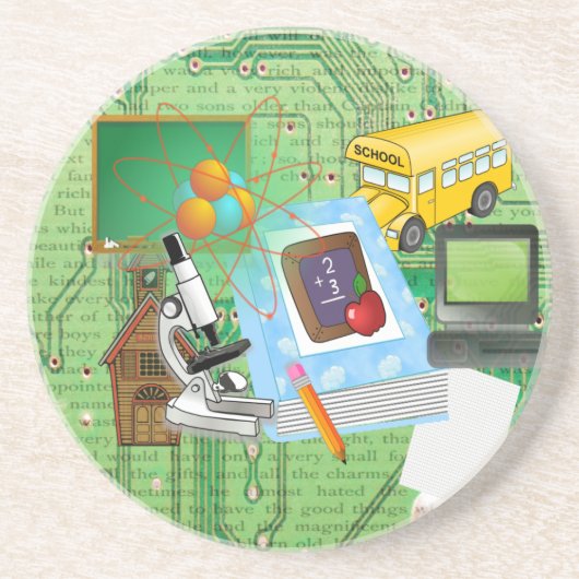 Leerkrachten Zandsteen Onderzetter (Voorkant)