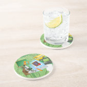 Leerkrachten Zandsteen Onderzetter (Zijkant)