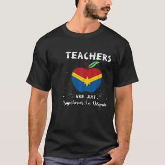 Leerkrachten zijn slechts superhelden in de strijd t-shirt