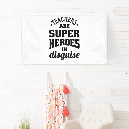 Leerkrachten zijn superhelden in onrust spandoek (Insitu)