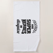 Leerkrachten zijn superhelden in onrust strandlaken (Voorkant)