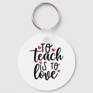 Leerkunst om te leren is liefde sleutelhanger