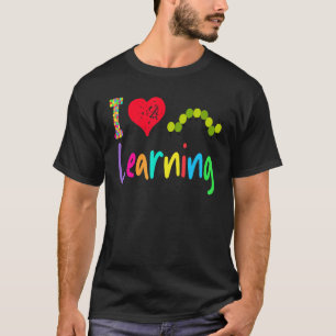 Leerleraar aan het Librarian Luiter Ik hou van het T-shirt