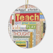 Leerleraar basisschool keramisch ornament (Links)