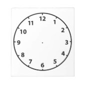 Leerleraar blanco klok loopbaan notitieblok (Voorkant)