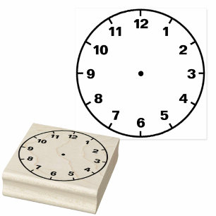 Leerleraar blanco klok loopbaan 	rubberstempel