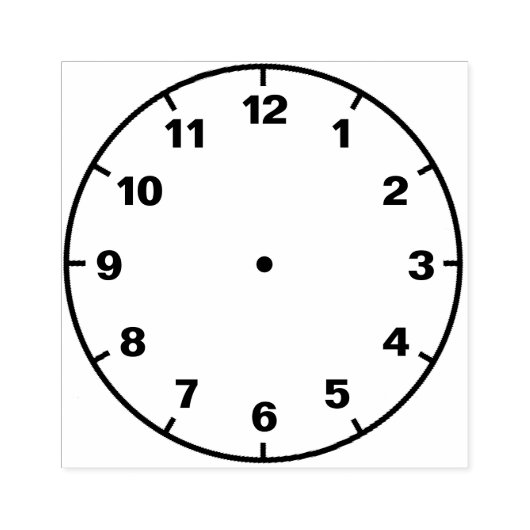 Leerleraar blanco klok loopbaan 	rubberstempel (Afrduk)